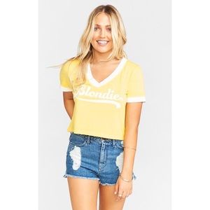 Show Me Your Mumu Yellow Blondie Crop Top
